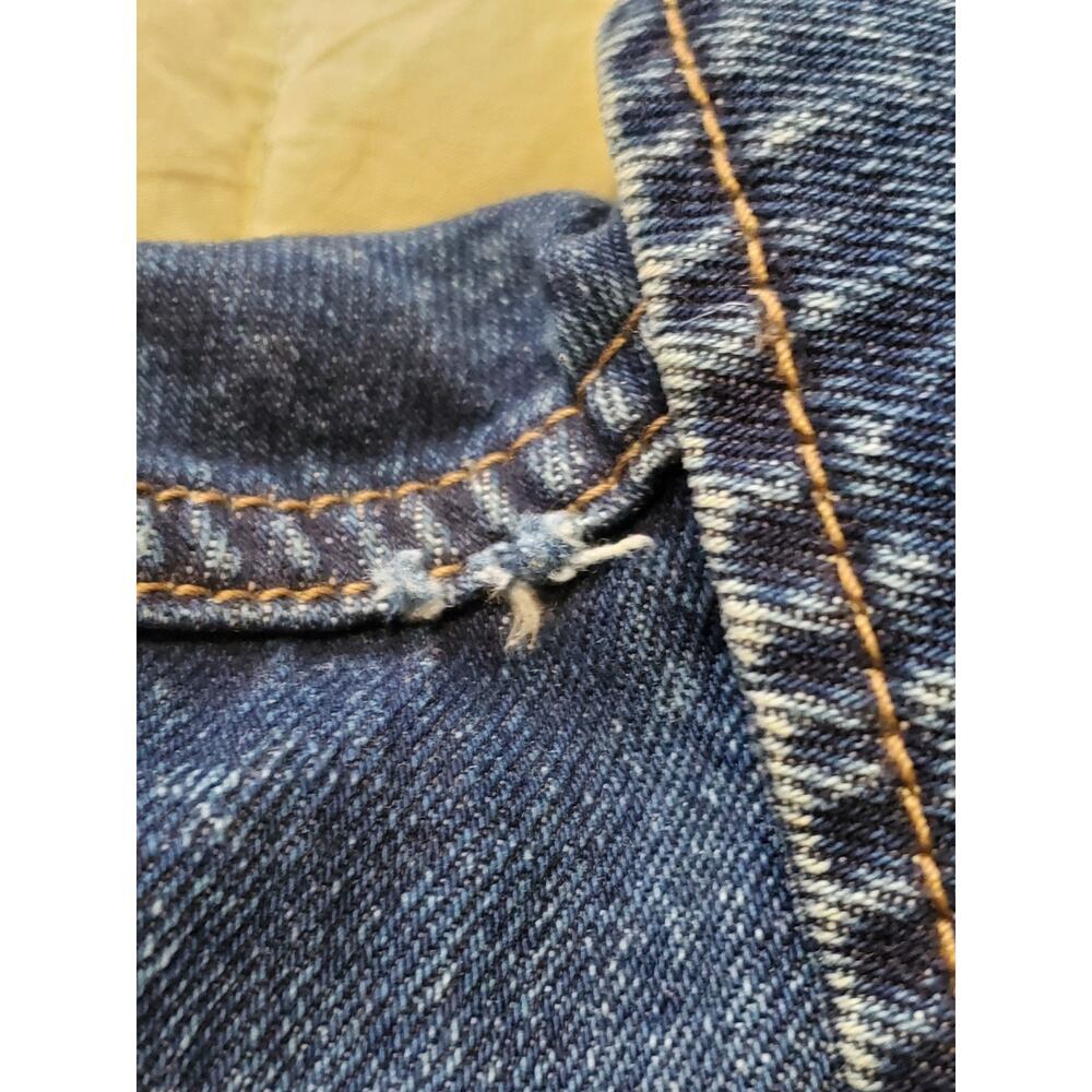 Wrangler Denim Trucker Jacket Mens 2X Blue Cotton Button Front Classic Jean - Picture 8 of 11